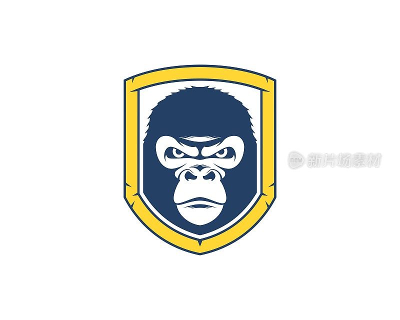 Protection shield with gorilla head inside
